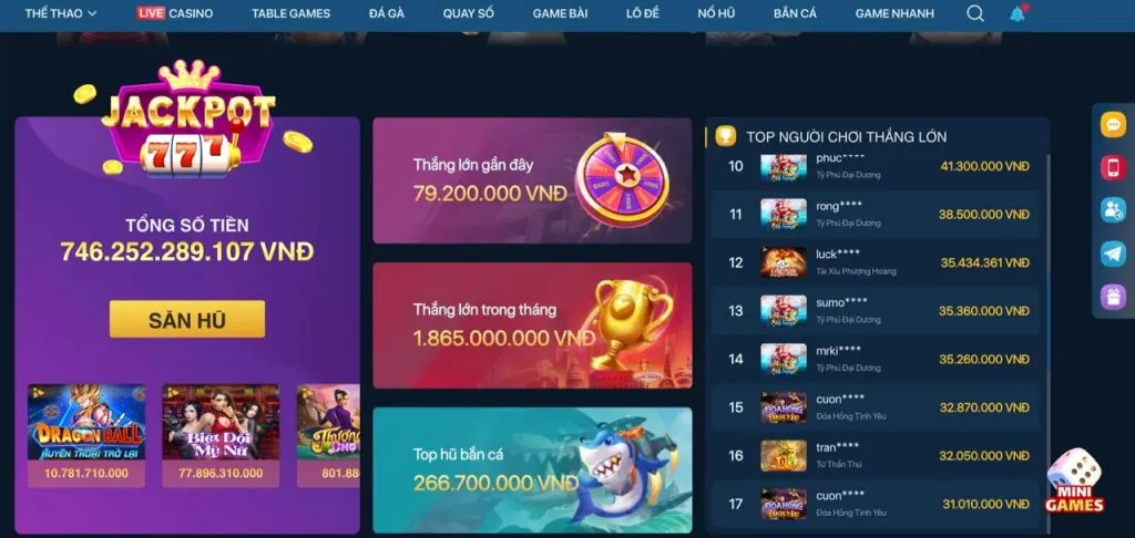 Tổng quan các loại trò chơi g088 casino